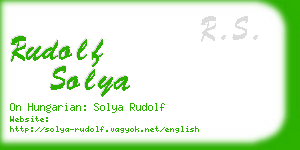 rudolf solya business card